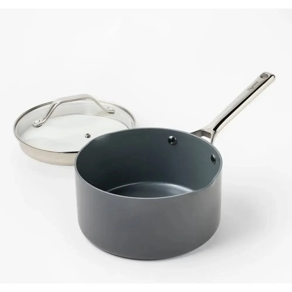 3qt Nonstick Ceramic Coated Aluminum Sauce Pan Dark Gray - Figmint Brand New